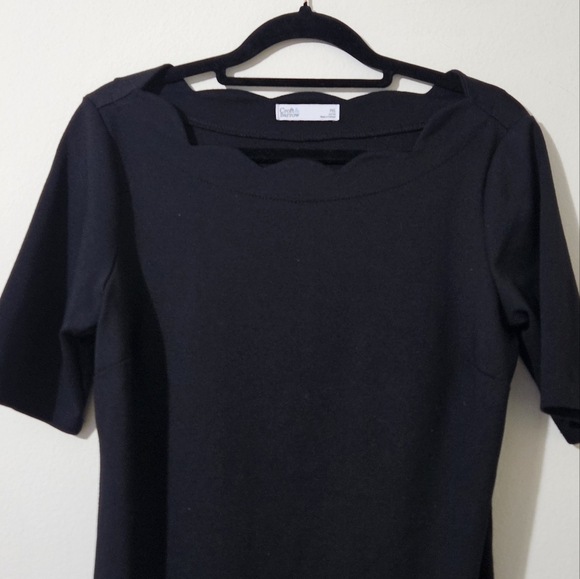 Croft & Barrow Scalloped Neckline Dress - Picture 5 of 9